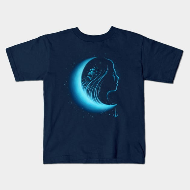 Moonlight Grace Kids T-Shirt by enkeldika2